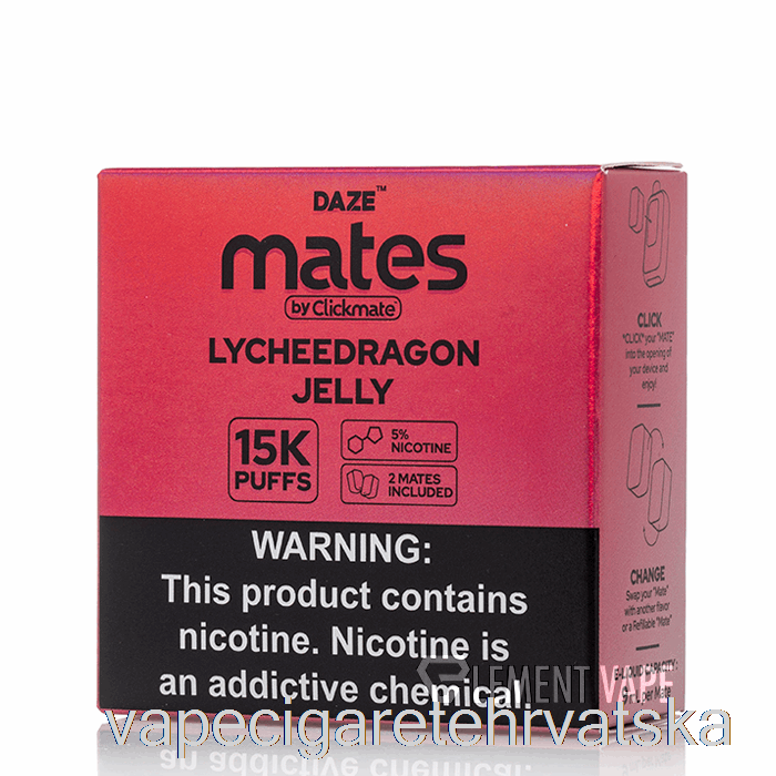 Vape Cigarete 7 Daze Mate Mahune Liči Zmaj žele